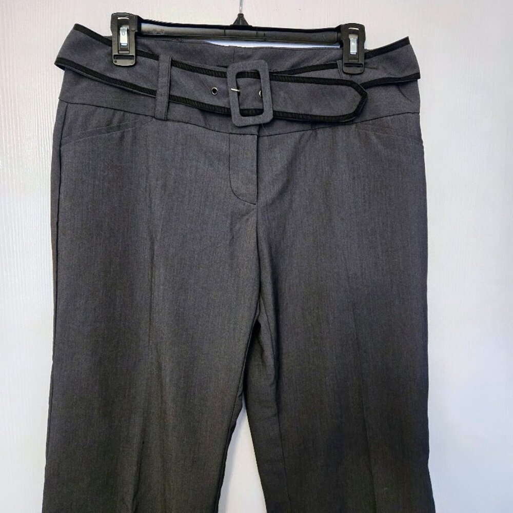 Maurices low rise gray dress slacks‎ with belt Size 9/10